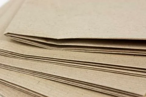 Brown parcel paper folder up Stock Photos