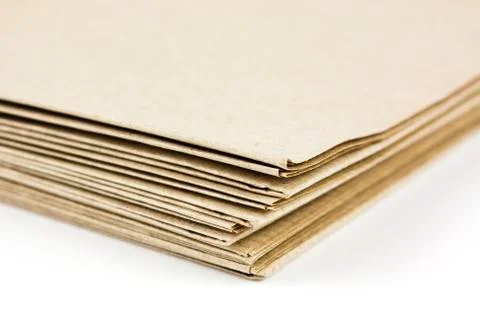 Brown parcel paper folder up Stock Photos