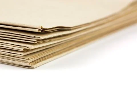 Brown parcel paper folder up Stock Photos