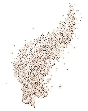 Brown particles flow Stock Illustration