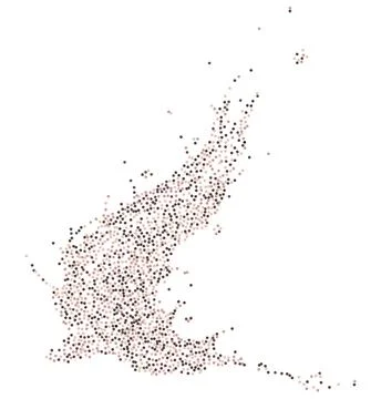 Brown particles flow Stock Illustration