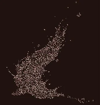 Brown particles flow イラスト素材