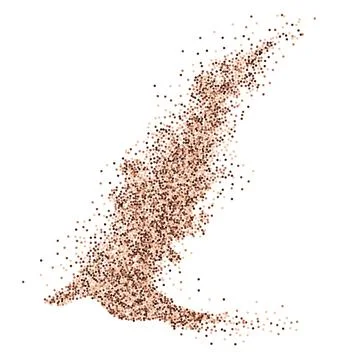 Brown particles flow Stock Illustration