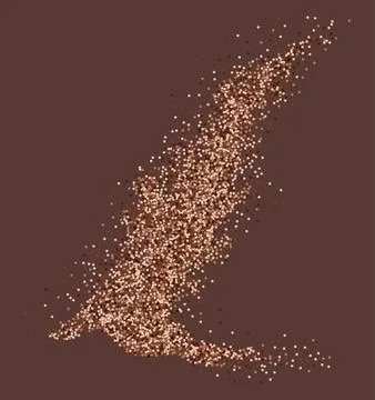 Brown particles flow Illustrazione stock