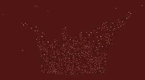 Brown particles flow Stock Illustration