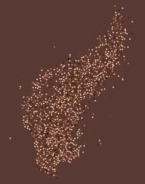 Brown particles flow Stock Illustration