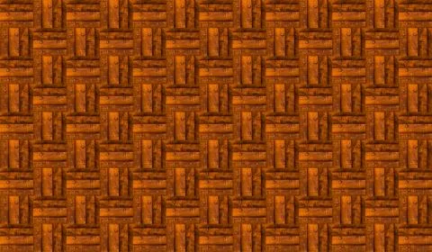 Brown pattern set of squares linney with metal rivets nails wood texture back Stock Illustration