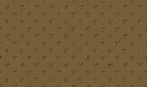 Brown patterned background with small animal silhouettes 스톡 일러스트