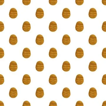 Brown patterned easter egg seamless pattern 스톡 일러스트