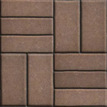 Brown Pave Slabs Rectangles Arranged Perpendicular to Each other Two or Three Stock Illustration
