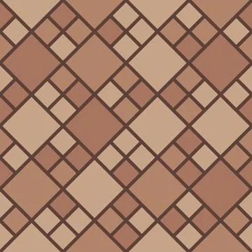 Brown pavement top view pattern, mosaic ornament Stock Illustration