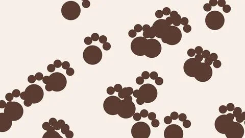 Brown paw prints pattern abstract design on light background Stock Illustration
