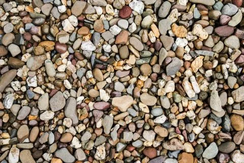 Brown pebbles stone background Stock Photos