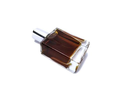 Brown perfume bottle Stock Photos