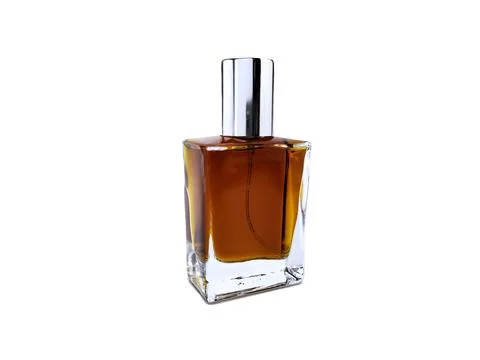 Brown perfume bottle Stock Photos