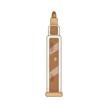 Brown permanent marker Stock Illustration