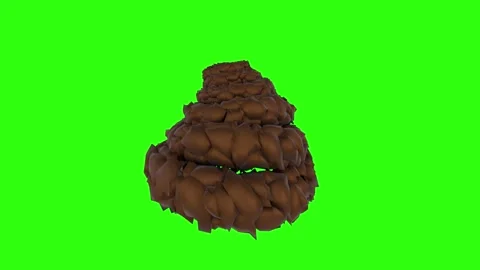 Brown pile of material isolated on white background Stock-Footage 308452467