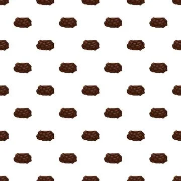 Brown pile of stones repeating seamless pattern background Stock Illustration