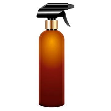Brown pistol spray bottle vector 3d illustration Stock Illustration