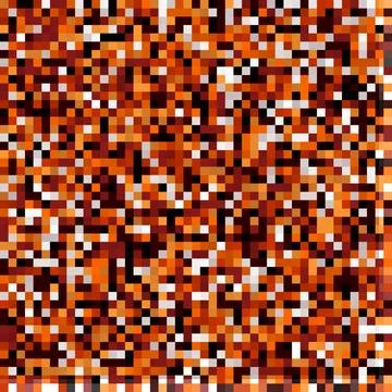 Brown Pixel Art Background  Abstract Mosaic Geometric Seamless Pattern 스톡 일러스트