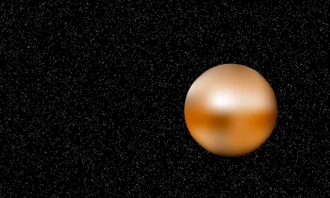 Brown planet in space Stock Illustration