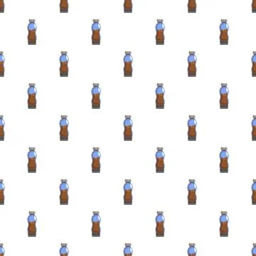 Brown plastic drink bottles repeating pattern creating background Stock Illustration