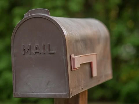 Brown Plastic Mailbox Stock Photos