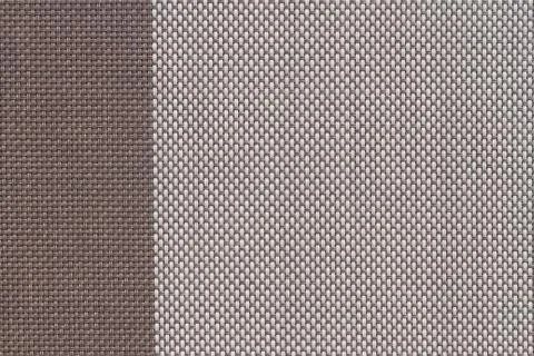 Brown plastic woven fabric samples, texture background Stock Photos