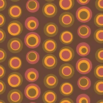Brown polka dots sealess vector pattern Illustrazione stock