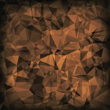 Brown Polygonal Background. Brown Polygonal Background. Brown Crystal Tria... Stock Photos