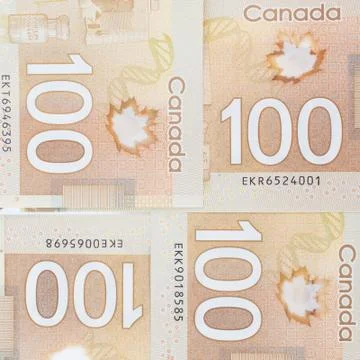 Brown polymer bank notes  forming a nice background Foto stock