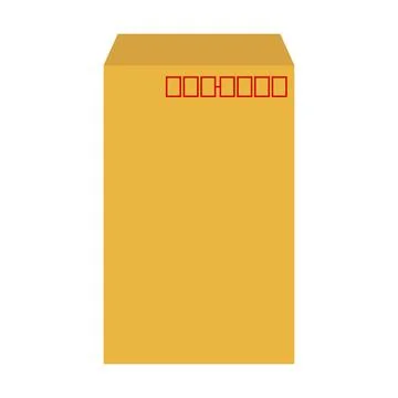 Brown postal envelope. Letter envelope. イラスト素材