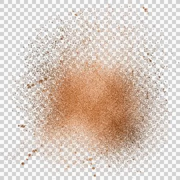 Brown Powder Burst Explosion Isolated on White Background for Holi Festival and  Illustrazione stock