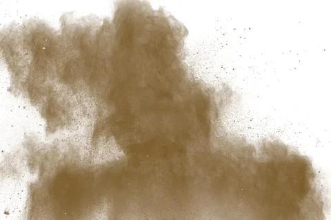 Brown powder explosion Stock Photos
