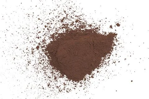 Brown powder isolated on white background Stock Photos