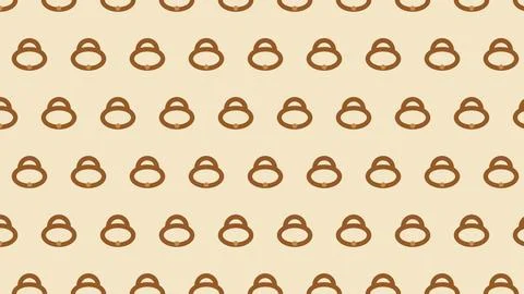 Brown pretzel pattern seamless background repeating texture design Stock Illustration