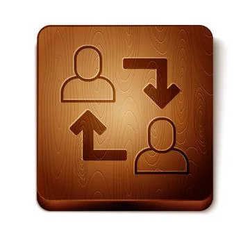 Brown Project team base icon isolated on white background. Business analysis and Stock Illustration