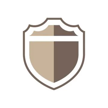 Brown Protection Shield Illustration