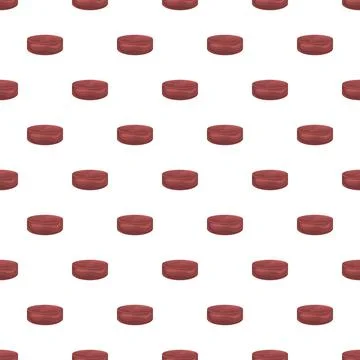 Brown puck objects creating a repeated seamless pattern Stock Illustration