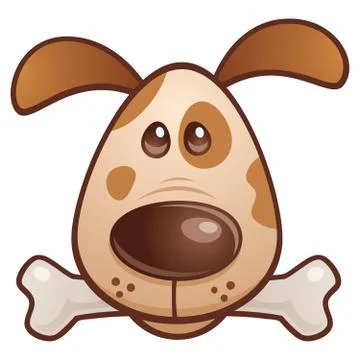 Brown Puppy With Bone Stock Illustration