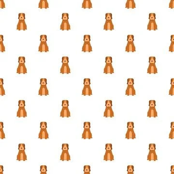 Brown puppy seamless pattern for backgrounds and textiles 库存插图