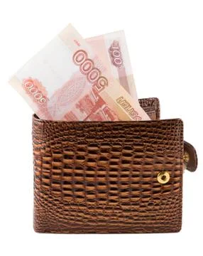 	The brown purse Stock Photos