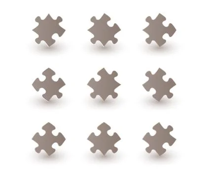 Brown puzzle pieces Illustrazione stock