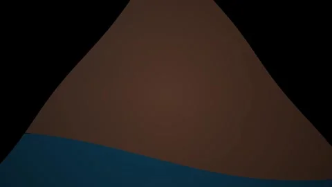 Brown pyramid on black background with blue base. Stock Footage 335506876