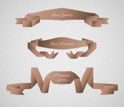 Brown quality label Stock Illustration