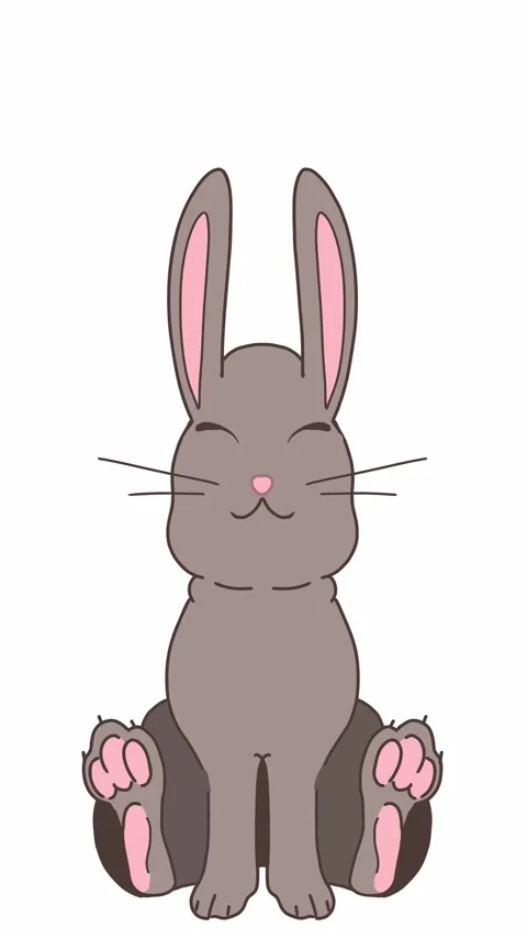 Brown Rabbit eastern flower green Stock Footage 300162262