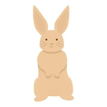 Brown rabbit icon cartoon vector. Cute pet Stock Illustration