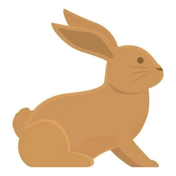 Brown rabbit icon cartoon vector. Cute bunny Stock Illustration