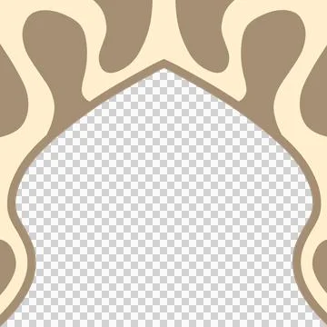 Brown ramadan frame illustration Stock Illustration