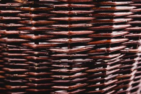 Brown rattan texture background Stock Photos